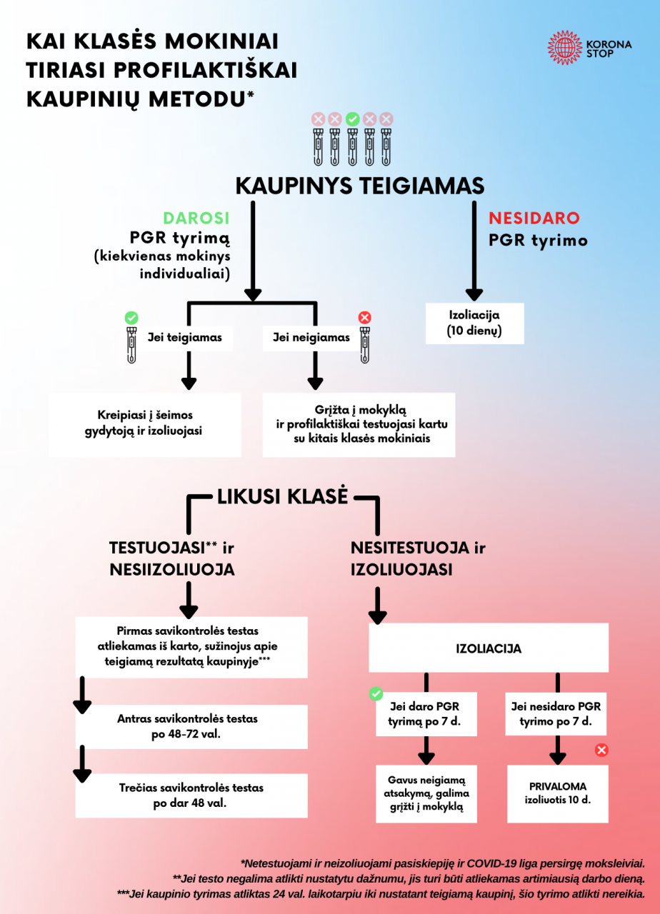 kai klases mokiniai tiriasi profilaktiskai kaupiniu metodu